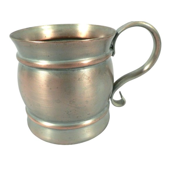 Copper cup mug mule Gregorian Question mark handle nice even patina Vintage - Picture 1 of 8
